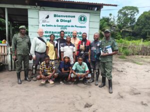 workshop team pose for photo in the democratic republic of the congo